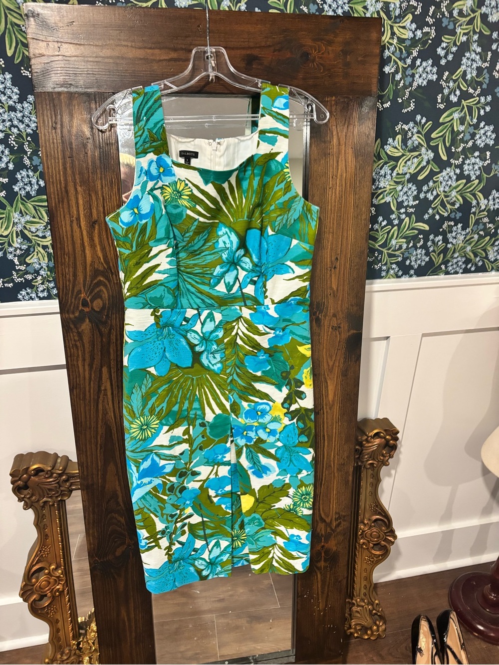 Tablets Teal Tropical Summer Dress 99% Cotton Size 8 Vacation Beach Cruise Party